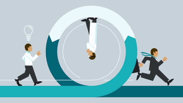 Diagram wat uitlegt hoe Agile werkt (bron: lynda.com)